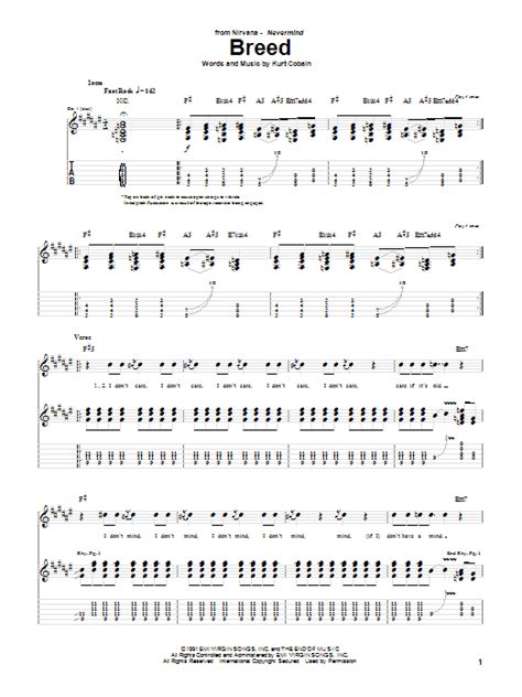 breed bass tab|Breed (Ver 3) Bass Tabs .